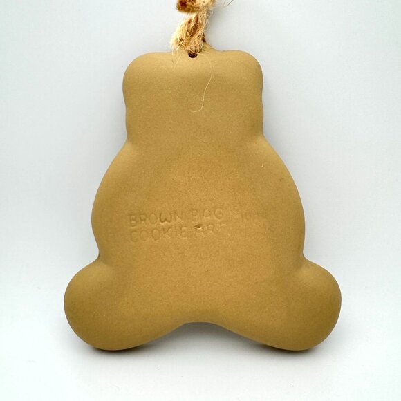 Brown Bag Cookie Art Mold Teddy Bear Hill Design Christmas Stoneware 1984 - Picture 7 of 7